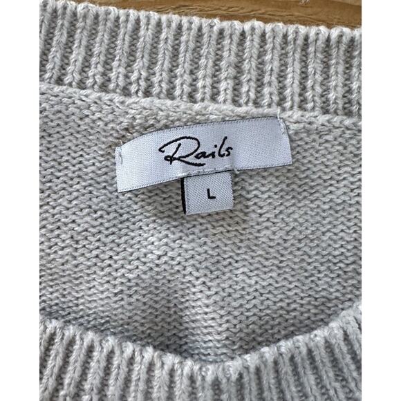 Rails Perci Palms Cashmere Sweater Size Large Women’s Gray - Picture 3 of 9